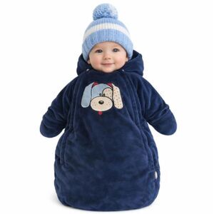Bon Bebe 0-9 MONTHS Bunting Snowsuit BABY BOY ROMPER INFANT PLUSH WINTER SNOW